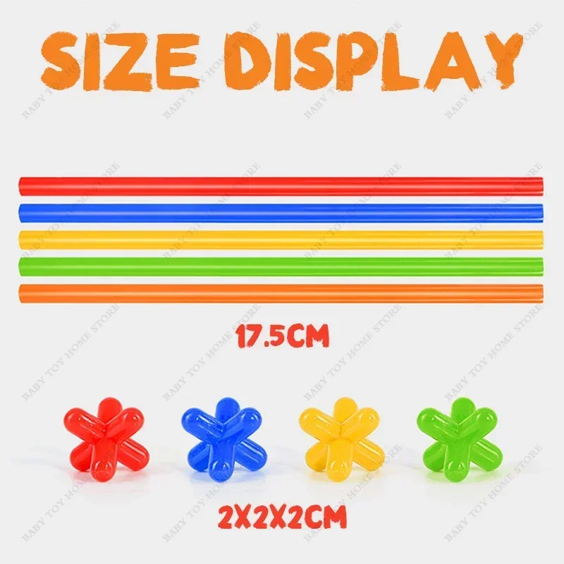 Straw Constructor Toys STEM Building 500PCS Plastic Engineering Thin Tube Blocks Educational Toy Kit for Kids Gifts
