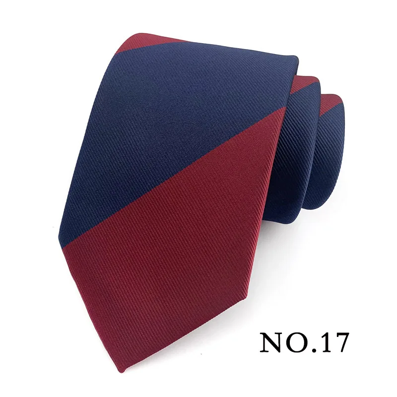 Neue 8CM Herren Krawatten Gestreifte Krawatte Formale Klassische Business Krawatte Jacquard Gewebte Krawatten Für Männer Bräutigam Hochzeit party Krawatte – Detail 21