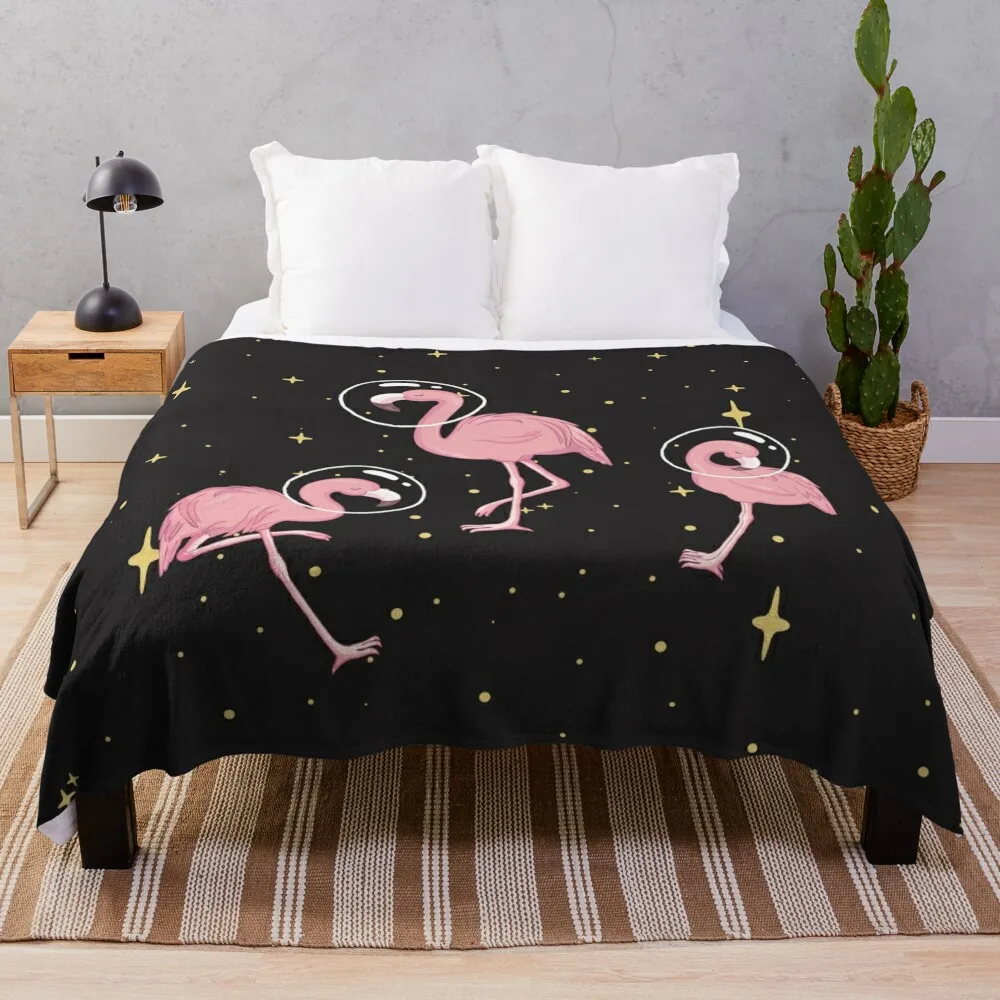 

Space Flamingo By graphicmeyou Throw Blanket Soft Big Giant Sofa Thermals For Travel Blankets