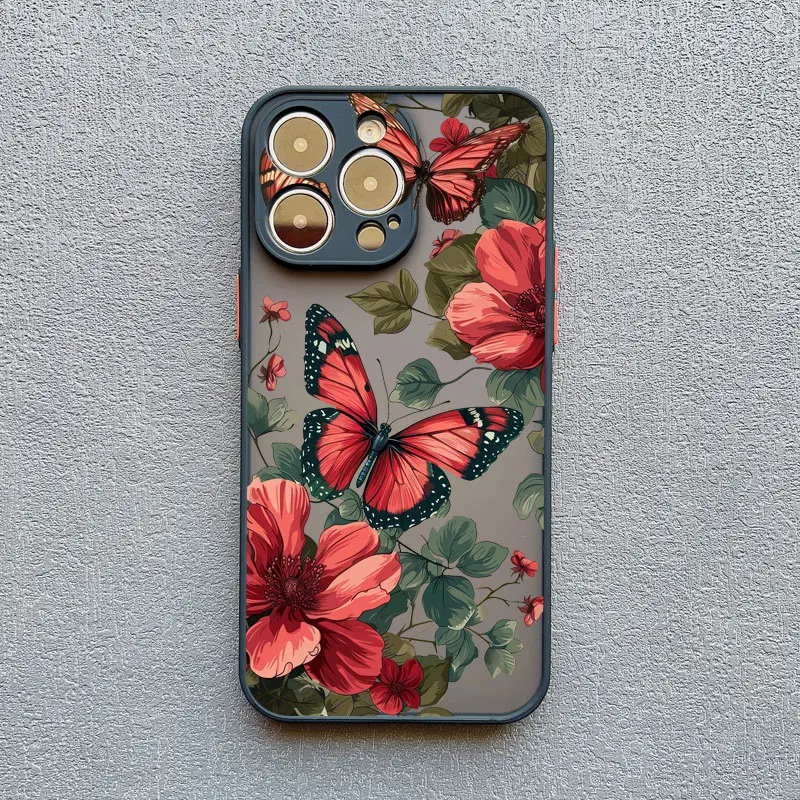 Vintage Elegante Rosa Pfingstrosen-Blumen Handyhülle für iPhone 12 Mini Pro Max 17 16 15 11 13 14 Pro Max 15 14 Plus X XR XS Rückseiten-Cover – Detail 3