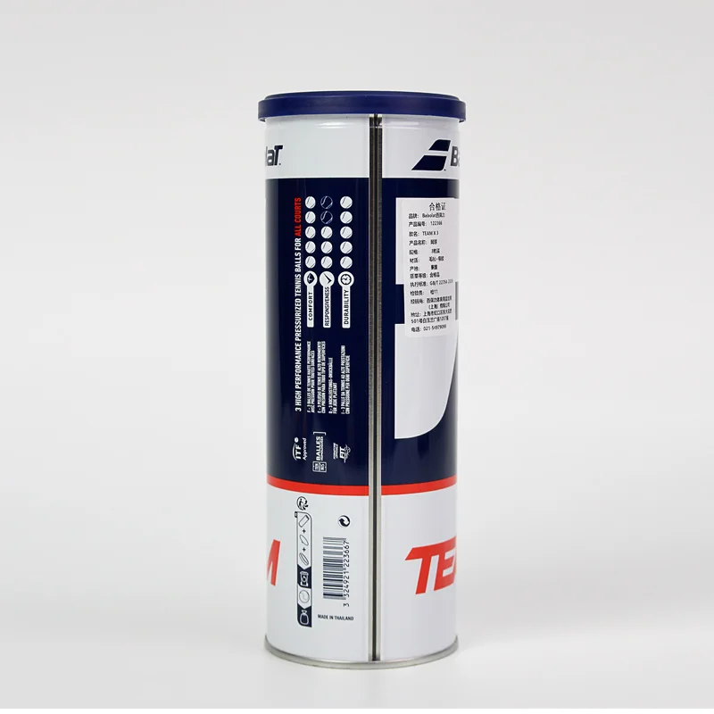 Original Babolat Ball Canister Tennis TEAM 3X Competition Training BABOLAT Tennis Balls High Elastic 3pcs Balls in 1 Tank