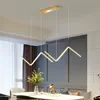 Aluminum Dining Pendant Lamp Modern Minimalist Restaurant Pendant Lamp Nordic Minimalist Line Creative Design Sense Pendant Lamp 3