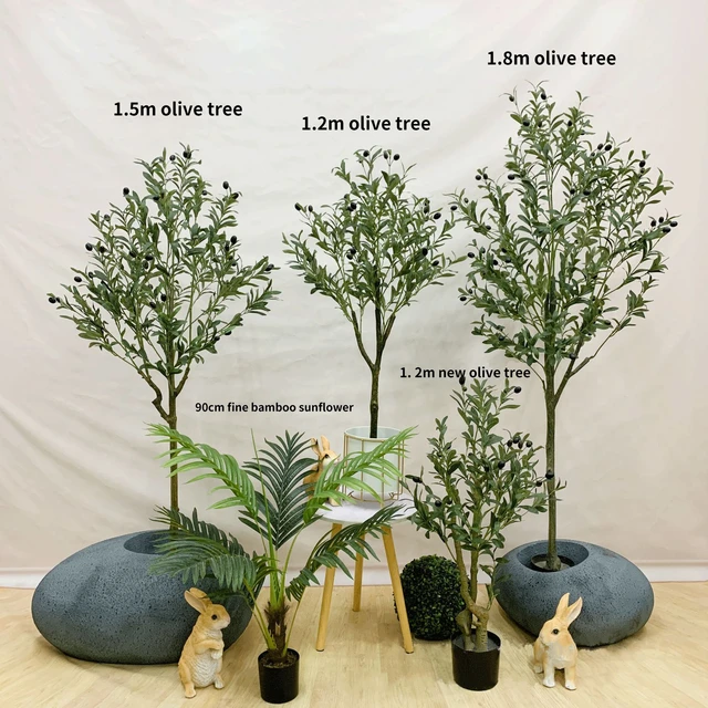 Planta De Olivo Artificial, Bonsái Artificial En Maceta Para Interiores,  Decoración De Oficina Y Jardín Del Hogar - Plantas Artificiales - AliExpress