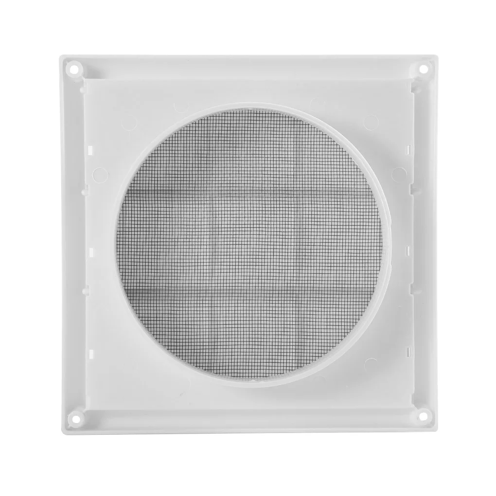 Air Vent Grille 6inch Ventilation Cover Plastic Wall Grilles Duct 200x200x40mm Heating Cooling Vents with 3 Flaps TO000093