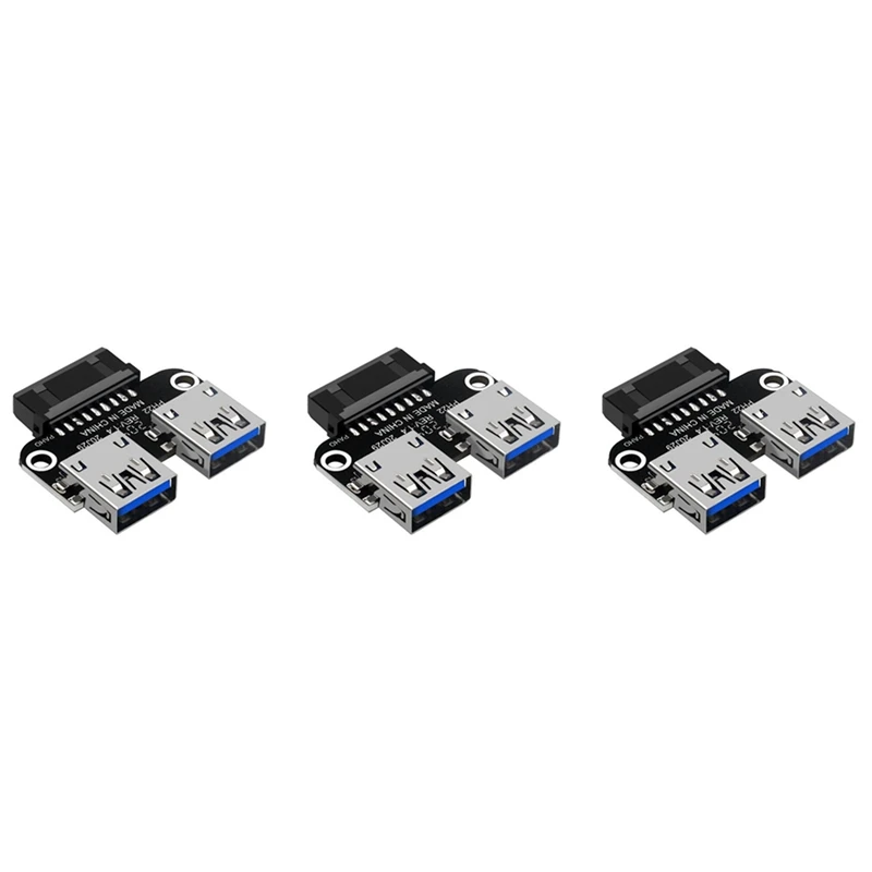 

3X 20Pin To Dual USB3.0 Adapter Connverter Desktop Motherboard 19 Pin/20P Header To 2 Ports USB A Female Connector,PH22