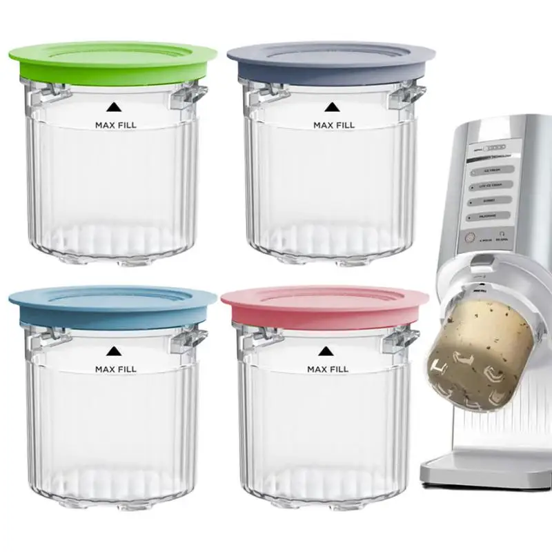 

4 шт., сменные чашки для приготовления мороженого, 16 унций