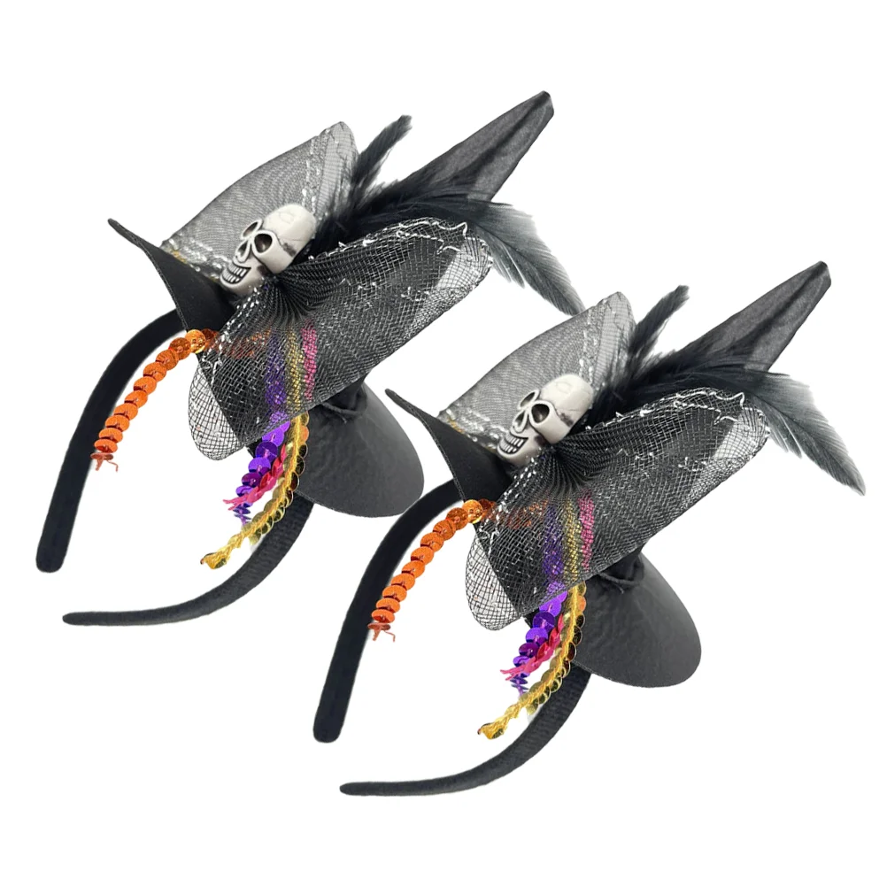 

2 Pcs Witch Headband Halloween Decor Party Cosplay Accessories Headbands Headdress Make up