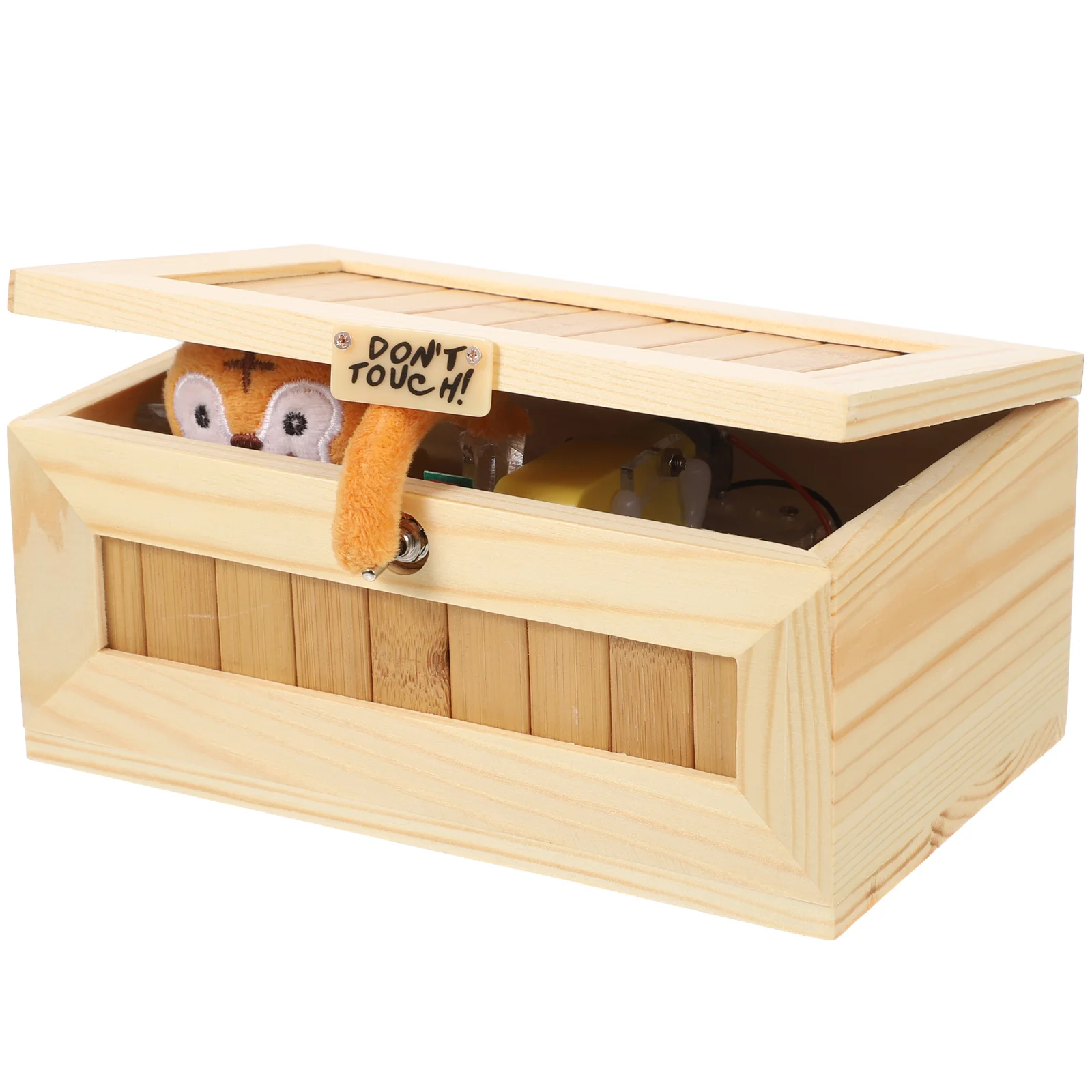 

Wood Box Tricky Toys Urban Spoof Tiger Toy Creative Toy Horror Boring Box Toy for Kids Friends