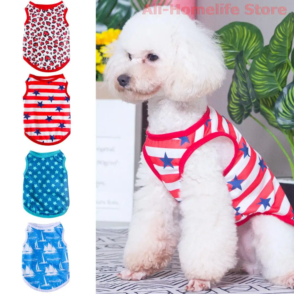

Summer Pet Clothing Dog Clothes Thin T-shirt Sleeveless Teddy Bichon Frise Costume for Small Medium Dogs Accessories Pet Supply