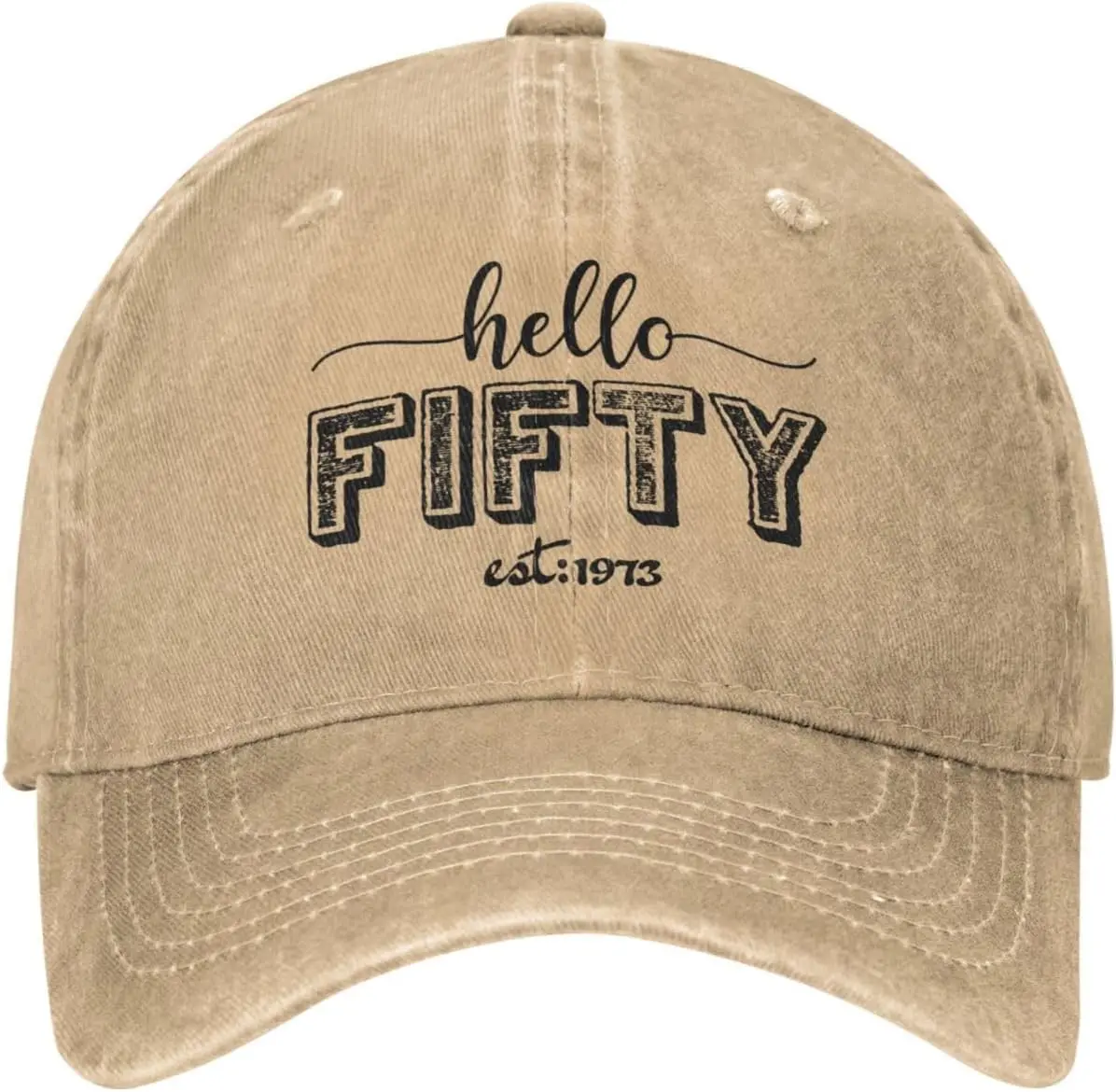 

Hello Fifty 1973 Hat for Men Dad Hats Fashionable Caps