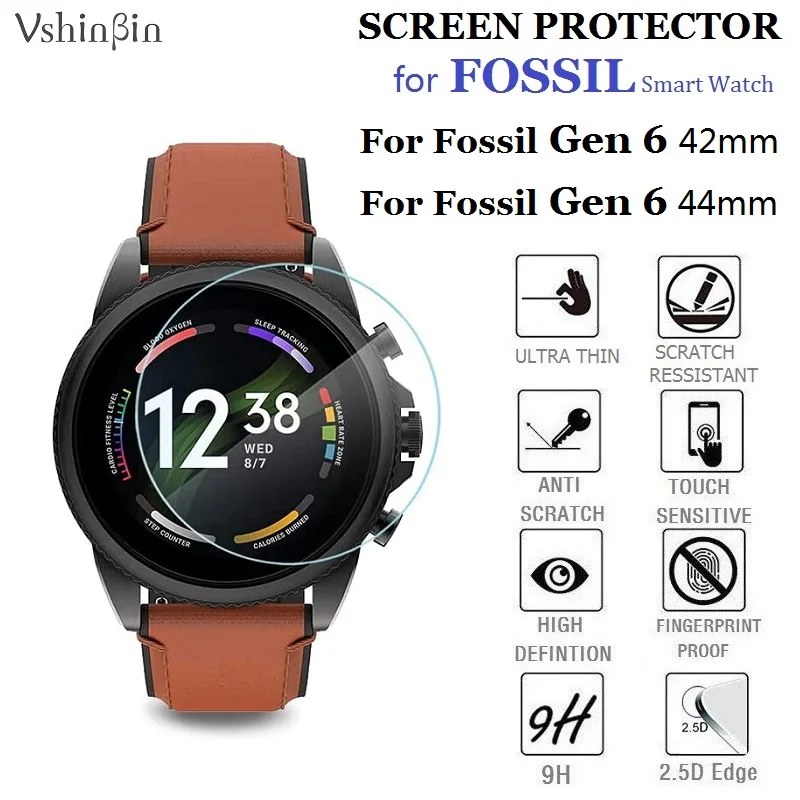 5PCS Screen Protector for Fossil Gen 44mm Gen6 42mm Smart