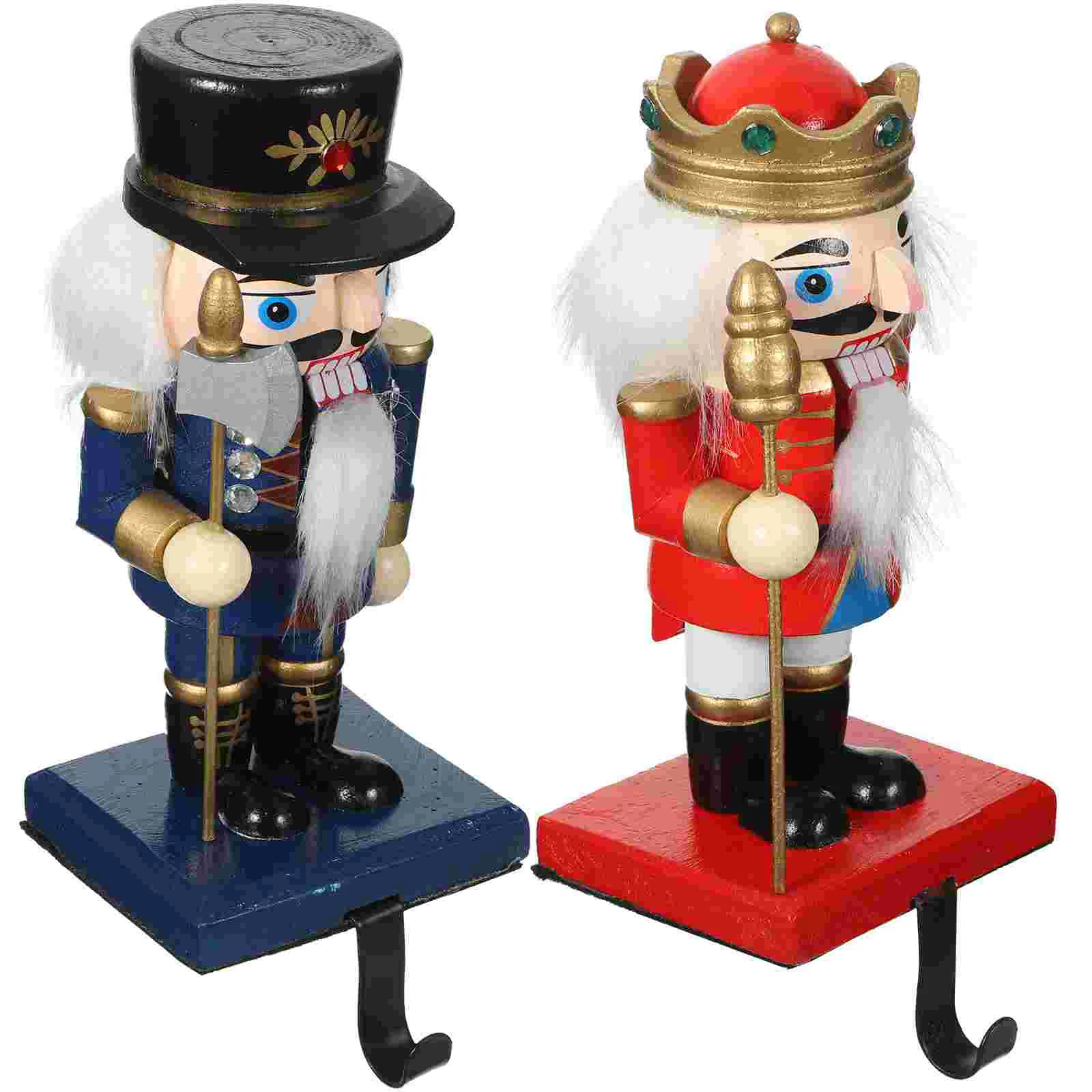 

Christmas Nutcracker Stocking Hooks Rustic Metal Rustic Metal Mantel Stocking Holders Table Decoration