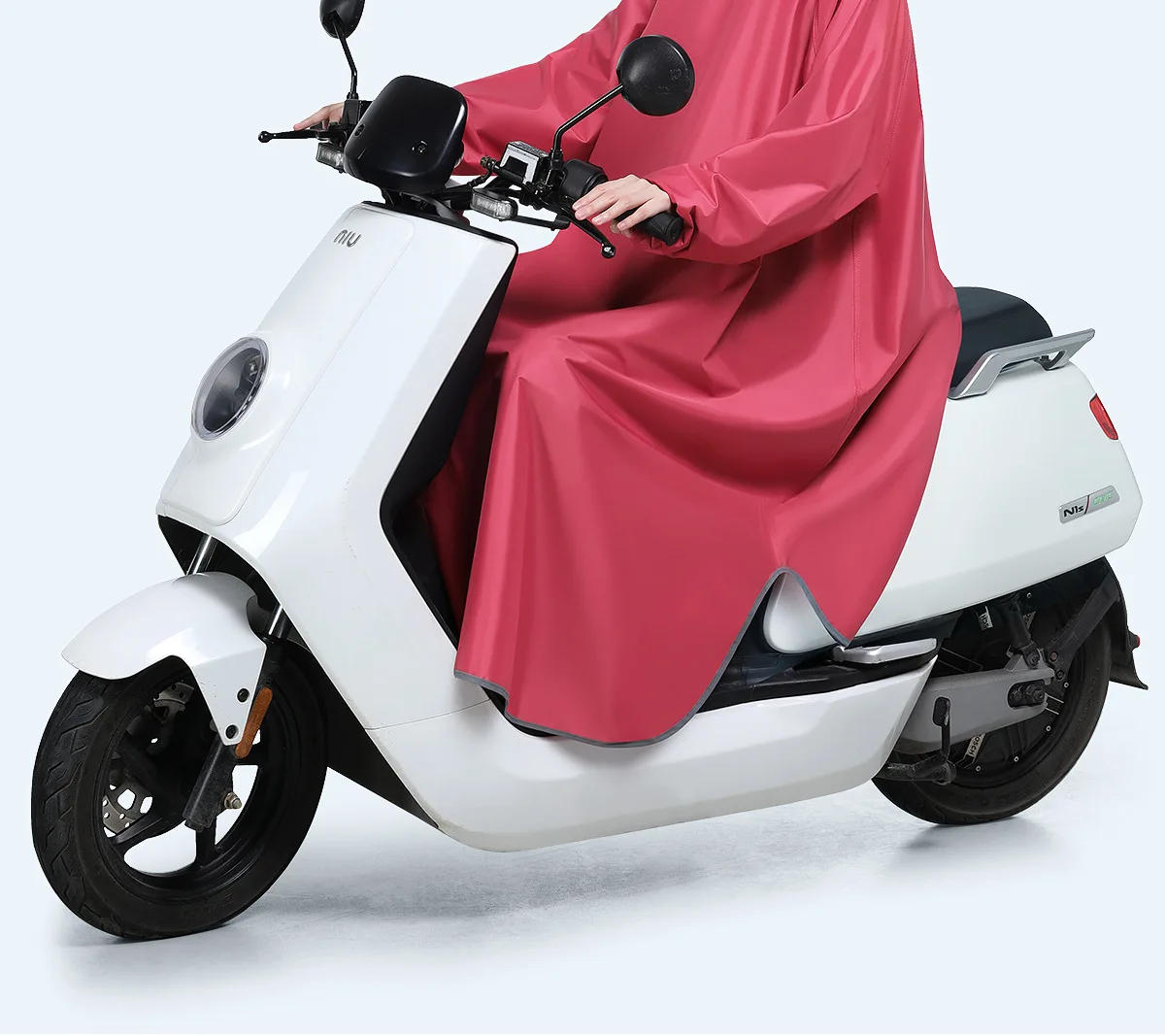 Long Single Fashion Raincoat with Oxford Sleeves for Electric Cars, Battery Cars, and Motorcycles - Bike Rain Poncho