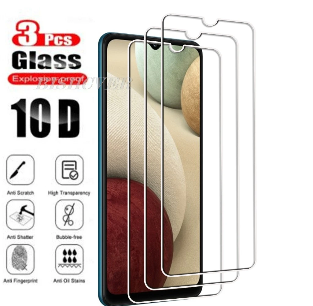 

3pcs Tempered Glass For Samsung Galaxy A03 Core A03s A12 A13 5G A22 A22s A32 A52 A52s A72 Screen Protector Tempered Glass Film