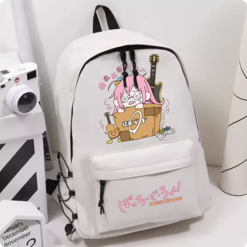 Anime BOCCHI THE ROCK! Gotoh Hitori Elastic Band Decoration Girls Backpack Travel Bag Boy Teenager Schoolbag japan anime backpack children bag anime uzumaki cosplay teen schoolbag boy girl bags students casual rucksack cartoons mochila