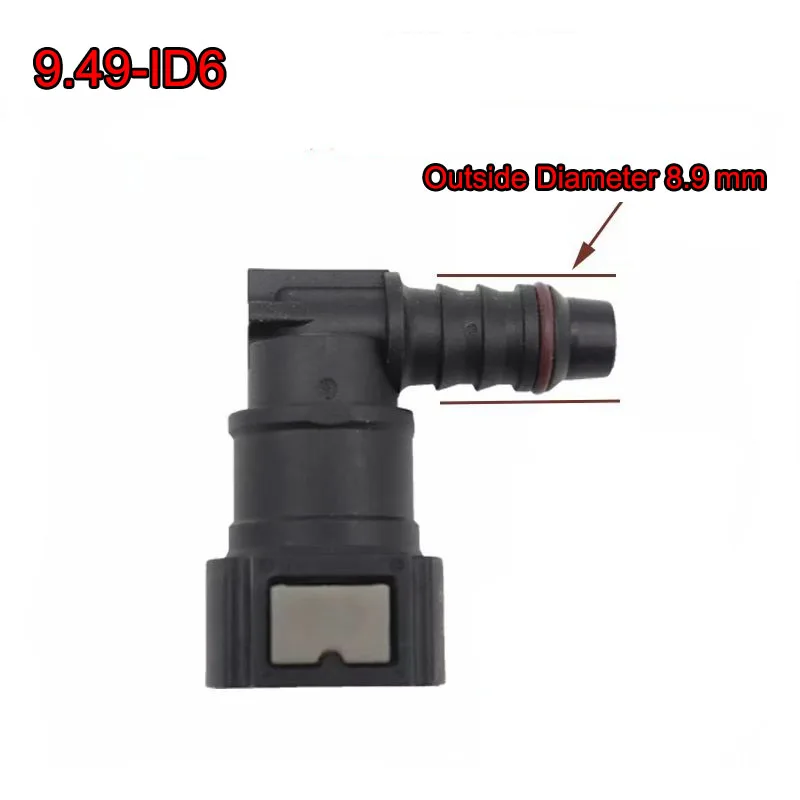 9.49 ID6 Car Fuel Quick Release Hose Connector Gasoline Diesel Oil Pipe Pump Rubber Fitting Car Accessories Tools