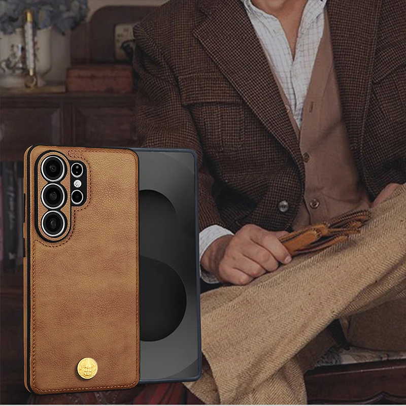 Premium PU Leather Soft Case with Camera Lens Protection & Shockproof Design