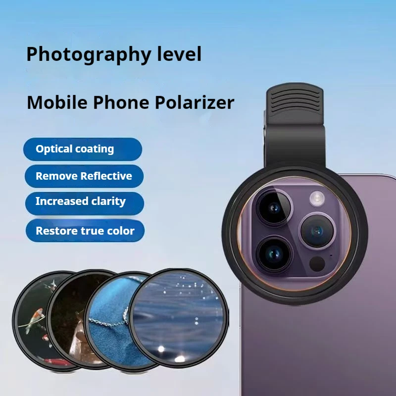 Camera Lens Filter Circular Polarizing Filter Phone Lens Filter Photography Filter Phone Camera Accessories 52mm CPL for Smartphones