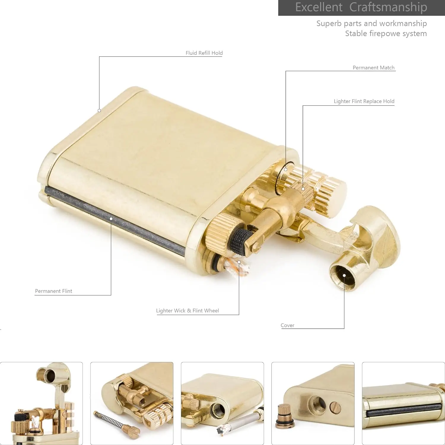 2 in 1 Cool Lighter Kerosene Permanent Match Antique Luxury Vintage Style Refillable Lighters for Fire Cigarette Candle Kitchen kerosene lighter cigarette lighter