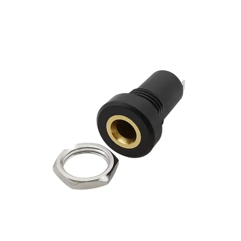 3Pin 3.5mm Audio Jack Socket 3/4 Pole Stereo Solder Panel Mount 3.5 mm Headphone Female Socket Connector Nut