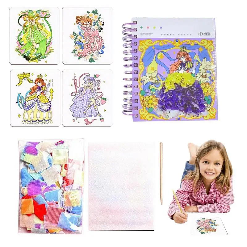 

Poke Art Kits Kids Arts And Crafts Activity Book Educational Poke Painting Hand-Made DIY Crafts For Kids Arts And Crafts