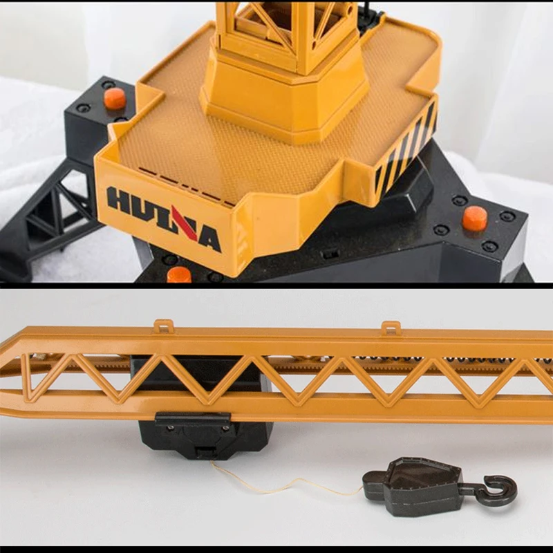 HUINA 1585 2.4G RTR 1/14 12CH RC Lifting Tower Crane Remote Control Truck Model Outdoor Toys For Boys Gift TH18063 3