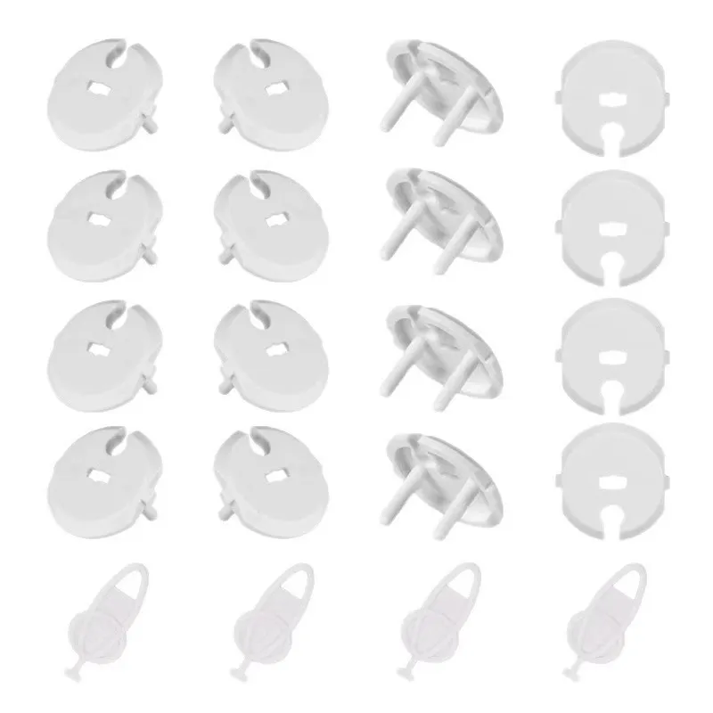 Childproof Safety Socket Covers - 10 Pack Durable Outlet Plugs for Home Electrical Protection