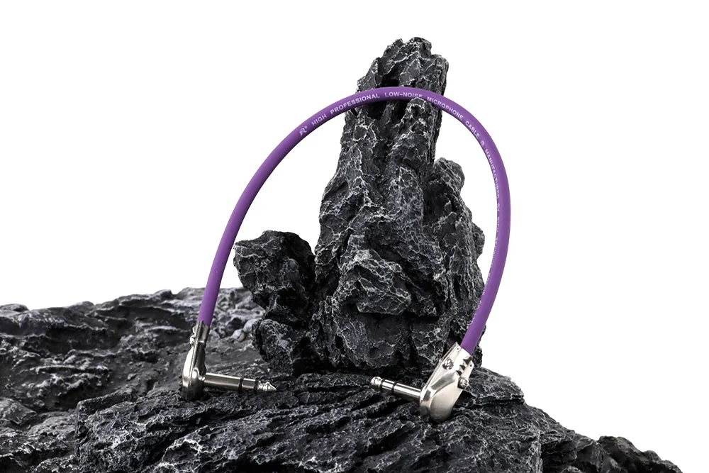 Gitarren kabel, 6,35mm Zoll rechtwinkliger Audio-Verlängerung adapter Abgeschirmtes Kabel ts/trs Stecker für Gitarren effekt pedale – Detail 18