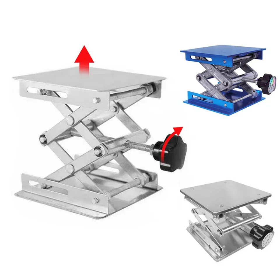 scissor lift table Lift Table 4'x4' Lab Plate Jack Scissor Stand Platform Router Workbench Table Woodworking Lift Laboratory Carpentry Tools