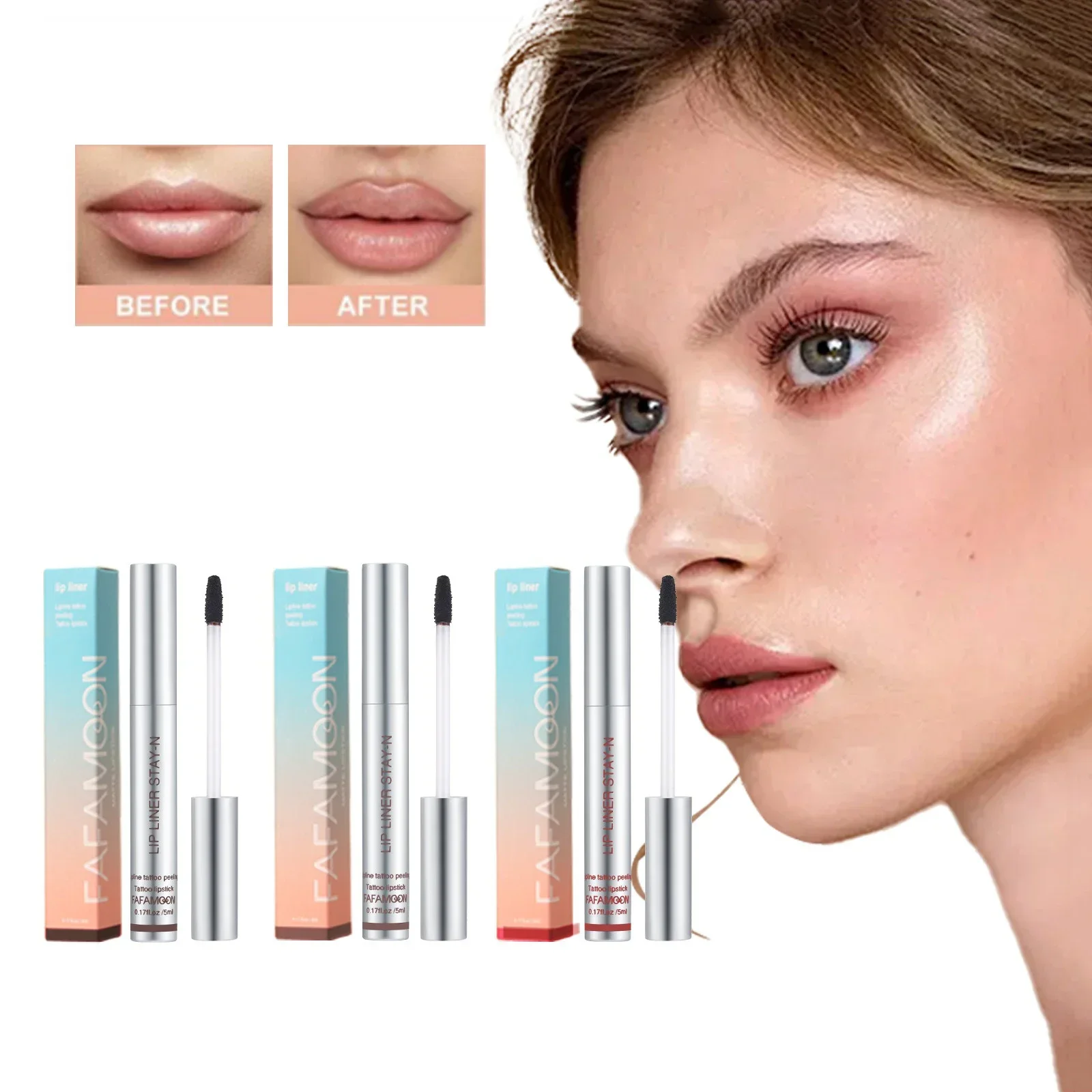 6 Colors Waterproof Lip Liner Peel Off Tattoo Lip Gloss Long Lasting Matte Tint Black Contour Tear-off Makeup Stain Cosmetic lip makeup lip tint lip stain