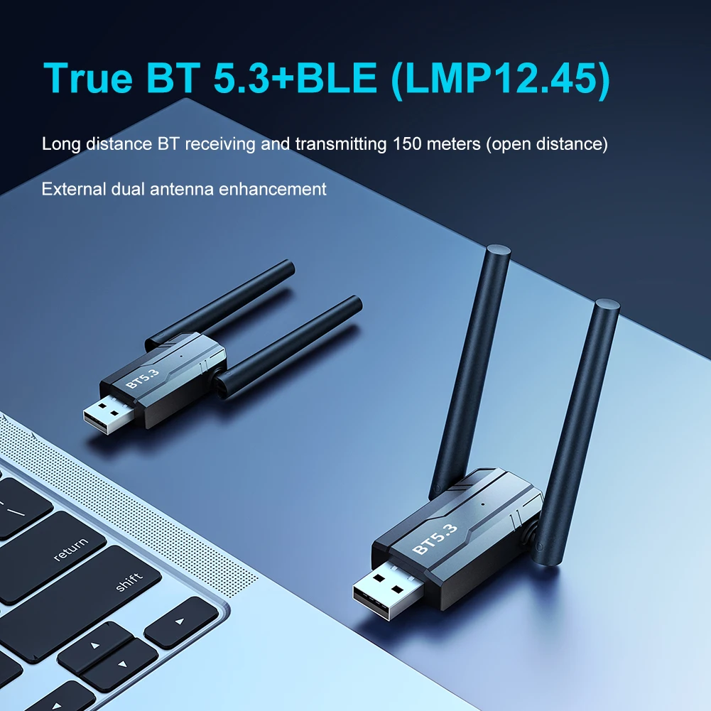 150M USB Bluetooth 5.3 Adapter 20m Bluetooth Dongle for PC Speaker Wireless Mouse Keyboard Music Audio Receiver Transmitter bluetooth adapter,bluetooth audio receiver,bluetooth transceiver adapter,audio adapter,bluetooth aux adaptor,wireless usb adapter