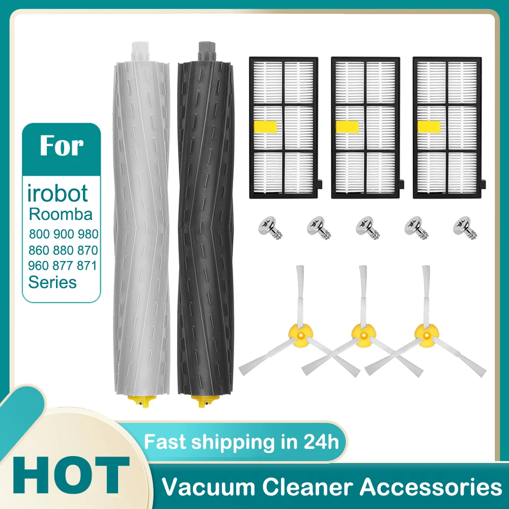 Hepa Filter For Irobot Roomba 800 900 Series 805 860 870 871 880 890 960 980 Robotic Vacuum Cleaner Side Brushes With Roller