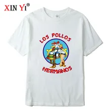  XIN YI Men's high quality t-shirt100%cotton Breaking Bad LOS POLLOS Chicken Brothers printed casual funny tshirt male tee shirts 