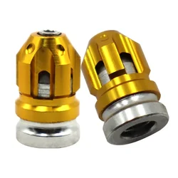 Set of 2 Premium Aluminum Alloy Tire Valve Caps - Durable, Anti - Leak Design for Motorcycles, Cars, and Bicycles (Gold)