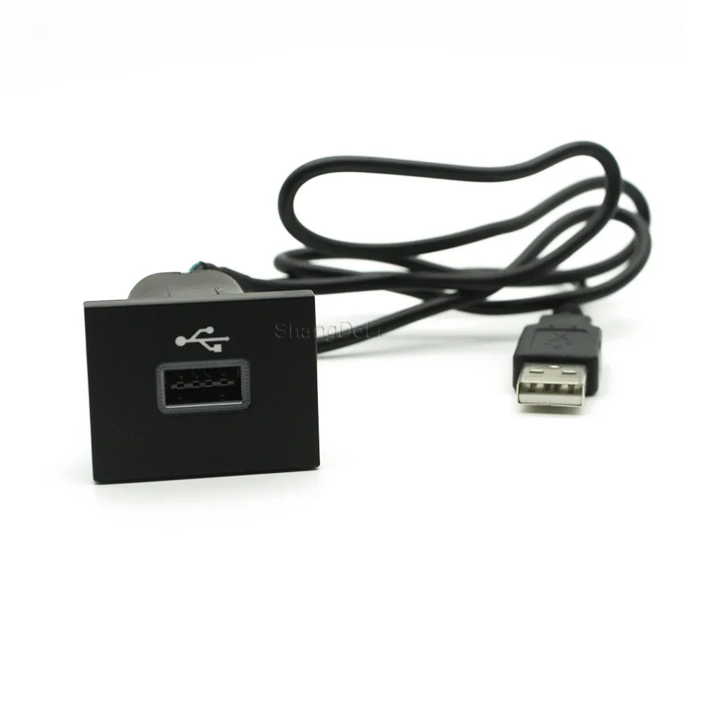 자동차 블랙 USB 입력 어댑터 오디오 라디오 u 디스크 플래시 소켓 인터페이스 케이블 포드 포커스 2 Mk2 2009-2011
