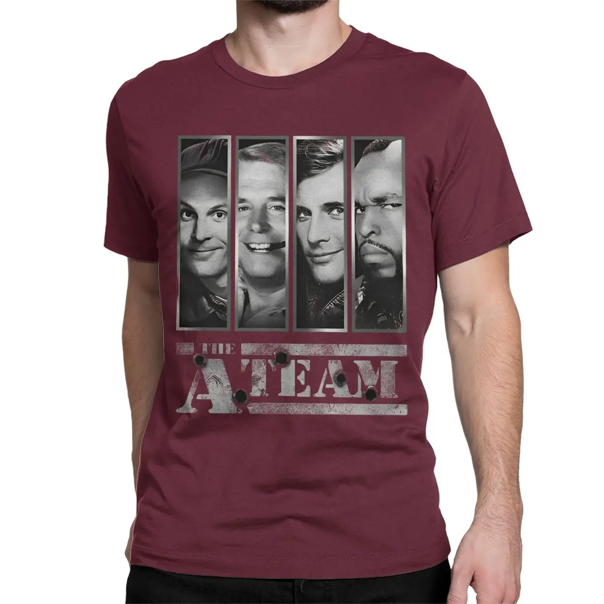 thumbnail image 1 of Camisetas de John Hannibal Smith de El Equipo A para hombre y mujer, de algodón puro, de manga corta y cuello redondo, regalo de cumpleaños, 1 of 7