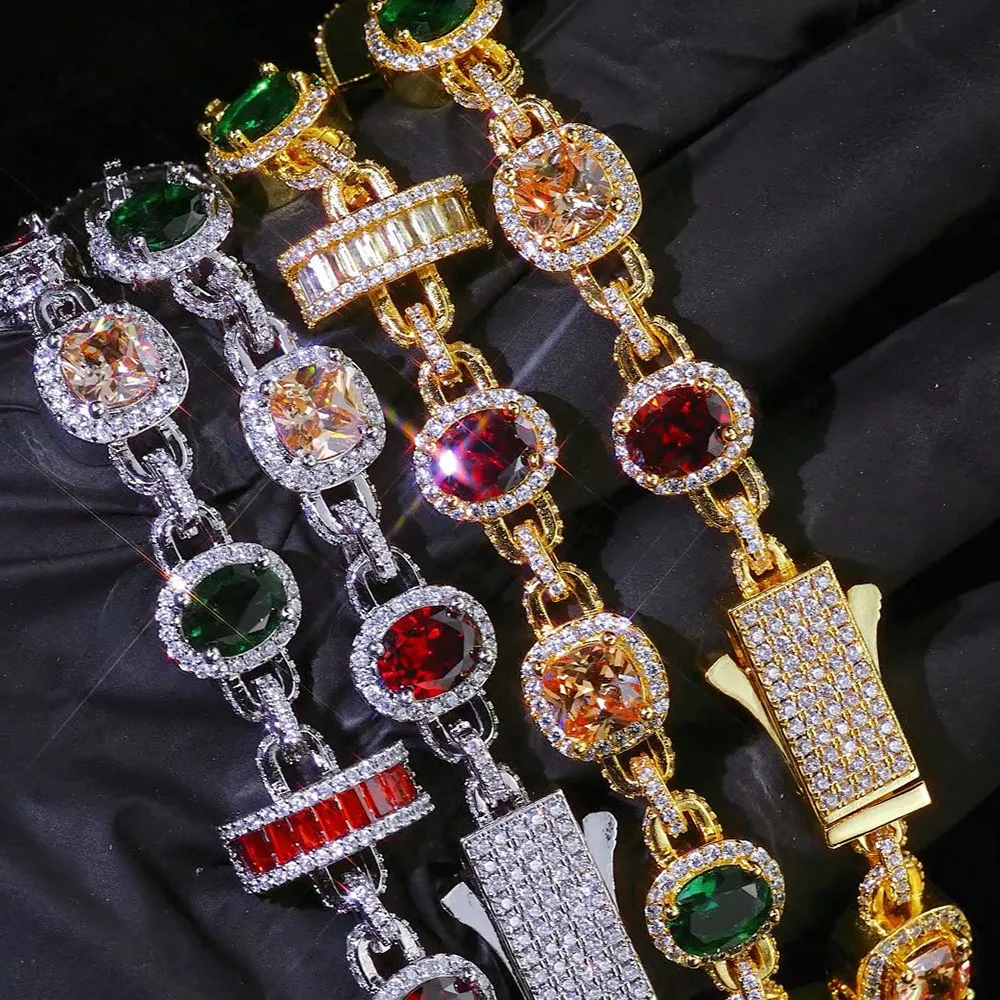 S2c8326ea075f49b3bbac907c34c9a542I Multicolor Ruby and Emerald Chain Iced Necklace Sparkling 18K Gold Plated Cubic Zirconia Fine Jewelry for Women Gift Mallzona