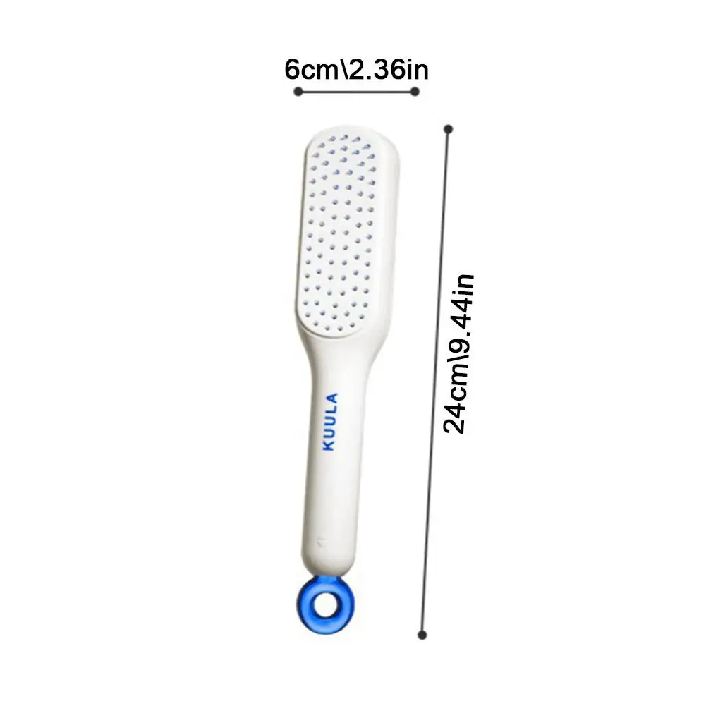 Description Picture 5 of itemRetractable Comb Self-cleaning Hair Brush Anti-static Massage Comb For Women Smooth Hair Self Cleaning Hair Brush S1f6