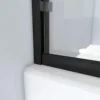 Alliance Pro BG 56-60 in. W x 70 3/8 in. H Semi-Frameless Sliding Shower Door in Matte Black and Clear Glass, glass shower door 5