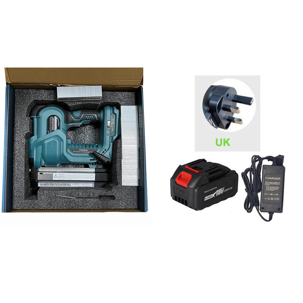 Staple Gun 18GA Nail Gun Compatible With Makita 18V Battery, In