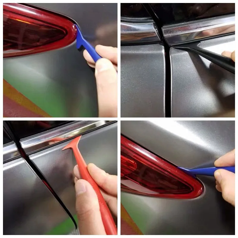 Car Vinyl Wrap Tool Kit Flexible Micro Squeegee with Edge Trimmer Different Hardness for Window Tint Stickers Installation