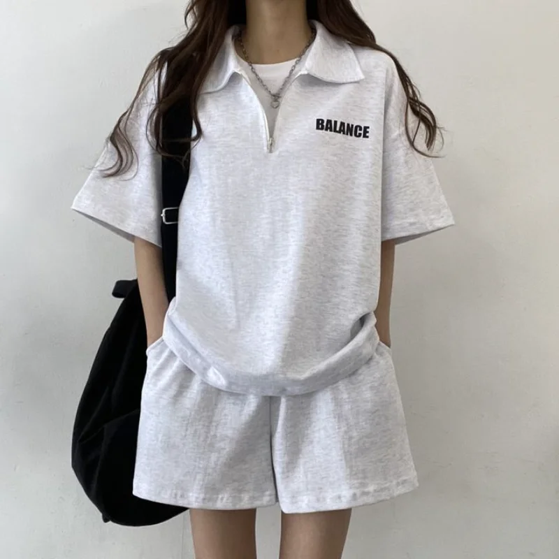 Short Suit With Shorts For Women Summer Shorts + Shirt Sets Oversized Fashion Outfit Suit 2023 Streetwear Tracksuit Woman