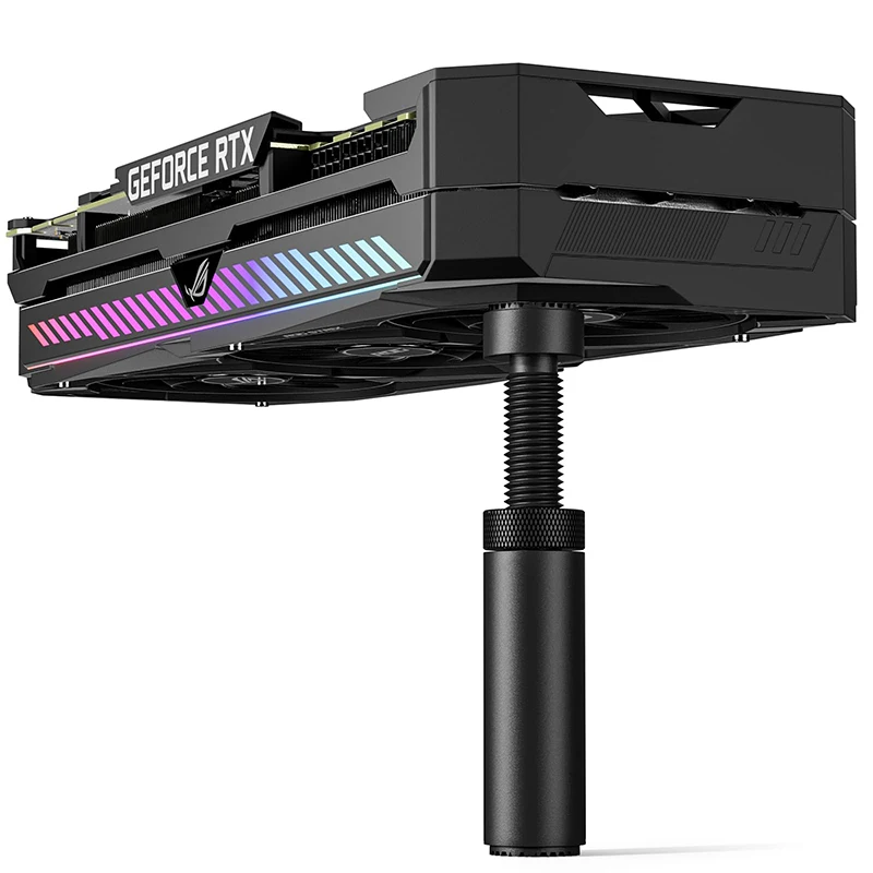 Fouling Jack GPU Support de carte vidéo, support de carte vidéo, support anti-flexion, tout aluminium, métal magnétique, petit châssis astronomique