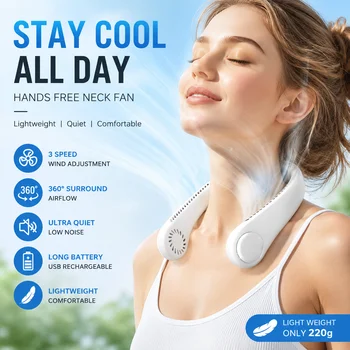 Portable USB Rechargeable Neck Fan 1
