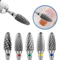 Nail Art Drill Bit Tungsten Carbide Steel Cone Tools Gel Removal Polishing Cuticle Clean Machine Nail Art Grinding Head Tools 1