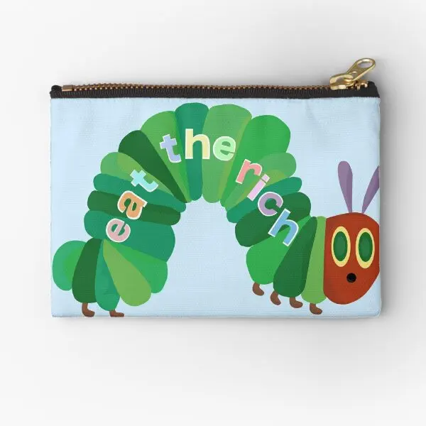 

Eat The Rich Hungry Caterpillar Zipper Pouches Money Packaging Coin Underwear Small Storage Women Pure Socks Men Panties