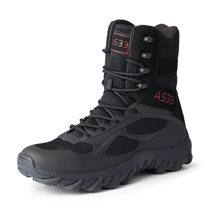 Large Size Military Combat Boots High-top Wear-resistant Training Shoes Men's Tactical Boots Tooling Botas