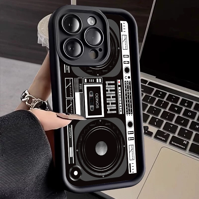 Vintage Cassette Tape Pattern Soft Phone Case Cover