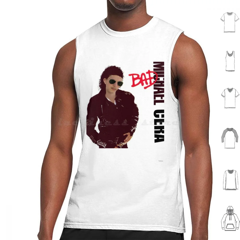 Michael Cera As Michael Jackson Canotte Stampa Cotone Mj Jackson Michael Michael Jackson Bad Pop Album Album Art King Of