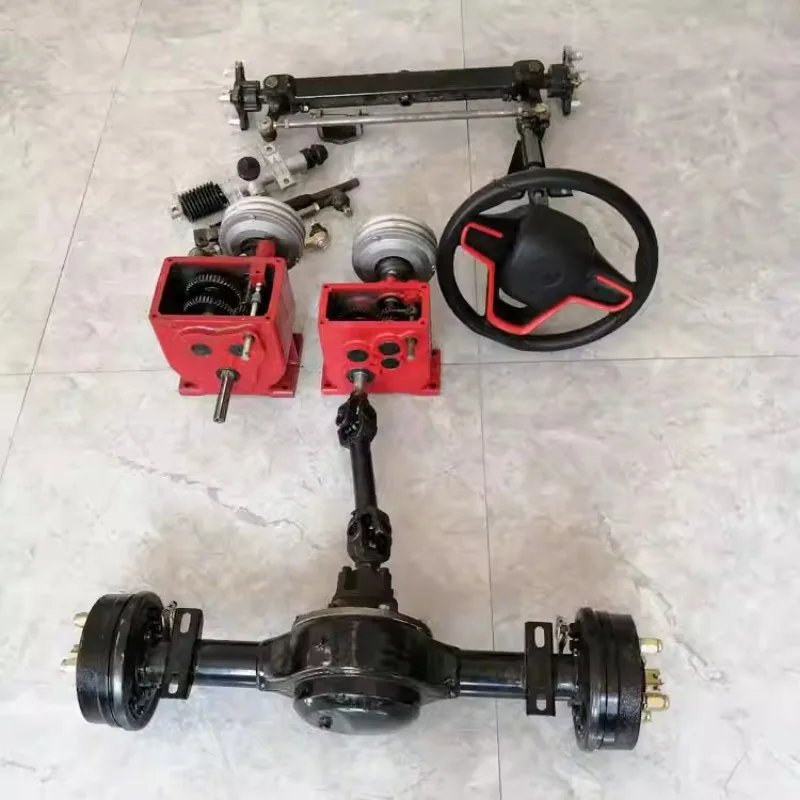 Small 2WD 4WD vehicle front and rear axle tire walking